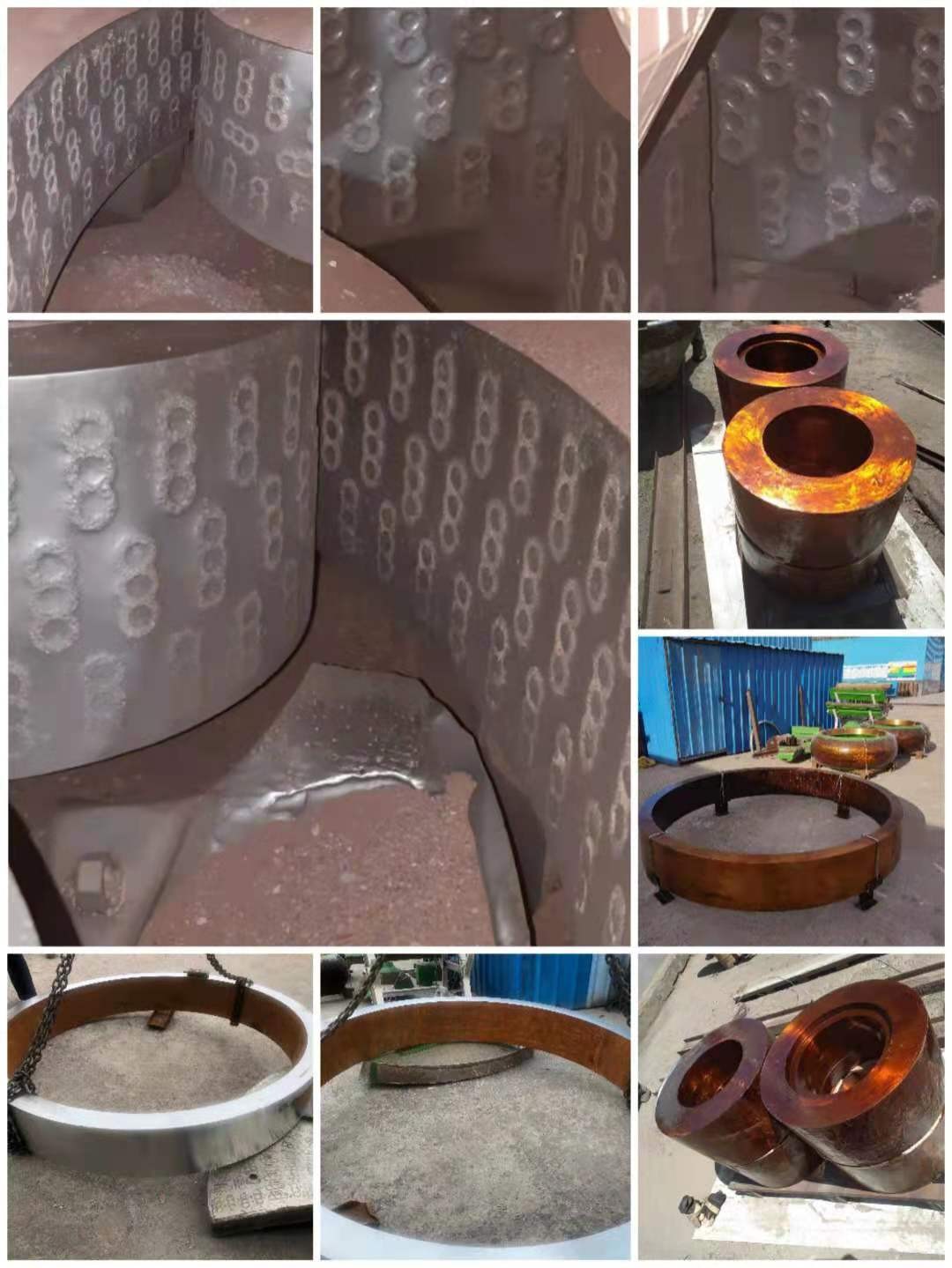 High Manganese steel ceramic insert composite casting Raymond mill roller